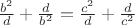 $\frac{b^2}{d}+\frac{d}{b^2} = \frac{c^2}{d}+\frac{d}{c^2}$