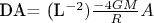 DА= (L^{-2})\frac{-4GM}{R}A