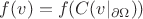 $f(v)=f(C (v|_{\partial\Omega}))$
