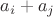 $\[{{a_i} + {a_j}}\]$