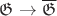 $\mathfrak G\to \overline{\mathfrak G}$