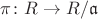 $\pi\colon R\to R/\mathfrak a$