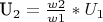 U_2=\frac {w2}{w1} *U_1