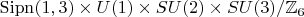 $\mathrm{Sipn}(1, 3)\times U(1)\times SU(2)\times SU(3) / \mathbb{Z}_6$