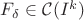 $F_{\delta}\in\mathcal{C}(I^k)$
