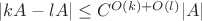 $|kA-lA| \le C^{O(k)+O(l)} |A|$