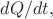 $dQ/dt,$