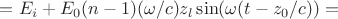 $=E_i+E_0(n-1)(\omega/c)z_l \sin(\omega(t-z_0/c))=$