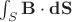 $\int_{S} \bf B\cdot d\bf S$