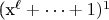 (x^\ell+\cdots+1)^1