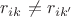 $r_{ik}\ne r_{ik'}$