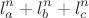 $$\[l_a^n + l_b^n + l_c^n\]$$