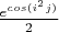 $\frac{e^{cos(i^2j)}}{2 }$