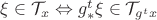 $\xi\in\mathcal T_x \Leftrightarrow g^t_*\xi \in \mathcal T_{g^t x}$