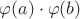 $\varphi(a) \cdot \varphi(b)$
