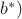 $b^*)$