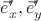 $\vec e'_x, \vec e'_y$