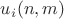 $u_i(n, m)$