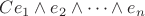 $C e_1\wedge e_2\wedge\dots\wedge e_n$