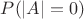 $P(|A|=0)$ $P(|A|=0)$