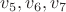 $v_5,v_6,v_7$