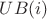 $UB(i)$