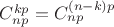 $C_{np}^{kp}=C_{np}^{(n-k)p}$