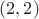 $ (2, 2) $
