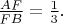 $\frac{AF}{FB}=\frac{1}{3}.$