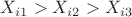 $X_{i1}>X_{i2}>X_{i3}$