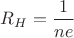 $R_H=\dfrac{1}{ne}$