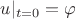 $u|_{t=0}=\varphi$