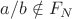 $a/b\notin F_N$