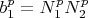 $ b_1^p=N_1^pN_2^p$