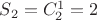 $S_2=C_2^1=2$