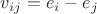 $v_{ij}=e_i-e_j$