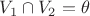 $V_1 \cap V_2 = \theta$
