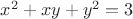 $x^2+xy+y^2=3$