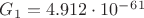 $G_1=4.912\cdot10^-^6^1$