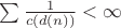 $\sum \frac{1}{c(d(n))} < \infty$
