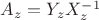 $A_z=Y_z X_z^{-1}$