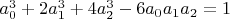 $a_0^3+2 a_1^3+4 a_2^3-6 a_0 a_1 a_2=1$