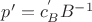 $p'=c_B^{'}B^{-1}$