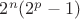 $2^n(2^p-1)$