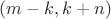 $(m-k,k+n)$ $(m-k,k+n)$