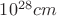 $10^{28}cm$