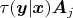 $\tau(\boldsymbol{y}|\boldsymbol{x})\boldsymbol{A}_j$