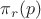 $\pi_r(p)$