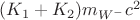 $(K_1 + K_2)m_{W^-}c^2$