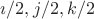 $\imath/2,j/2,k/2$